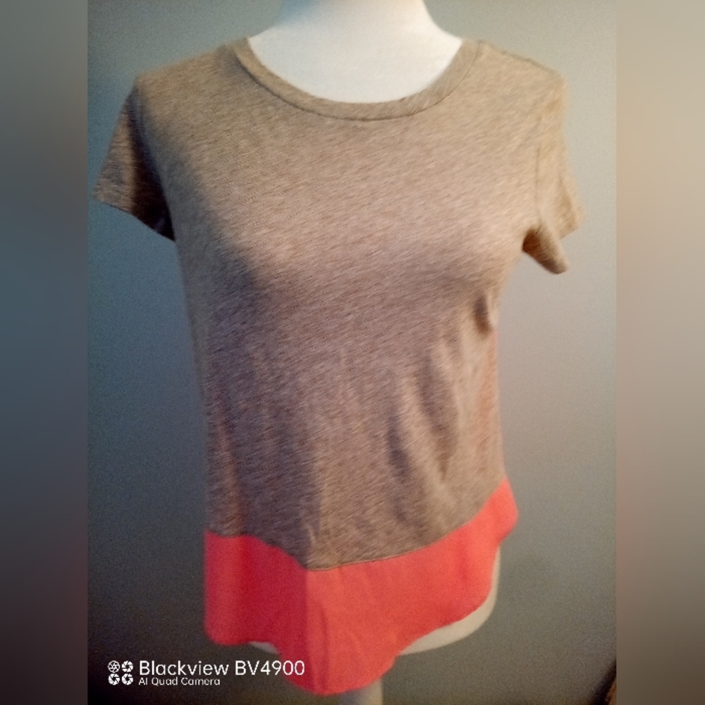 Express two tone gray & peach top xs